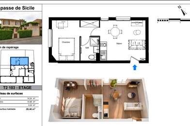 Appartement 2 pièces 115000 €