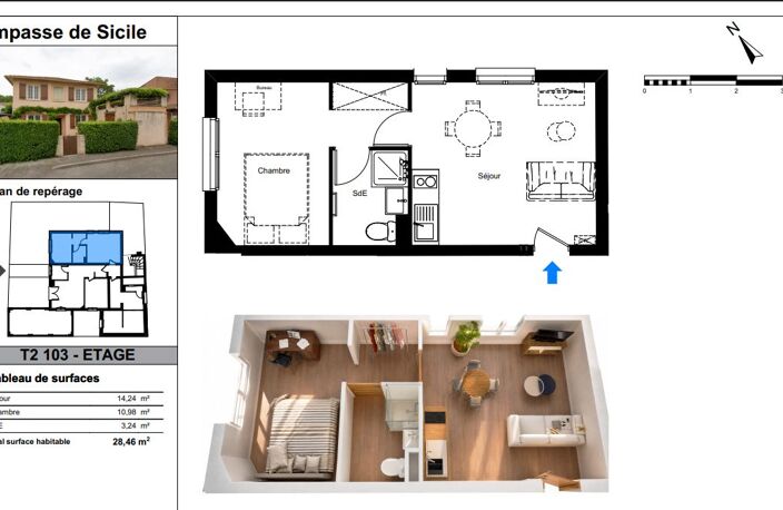 TOULOUSE - RANGUEIL - APPARTEMENT T2 29 M² A AMENAGER — photo 4