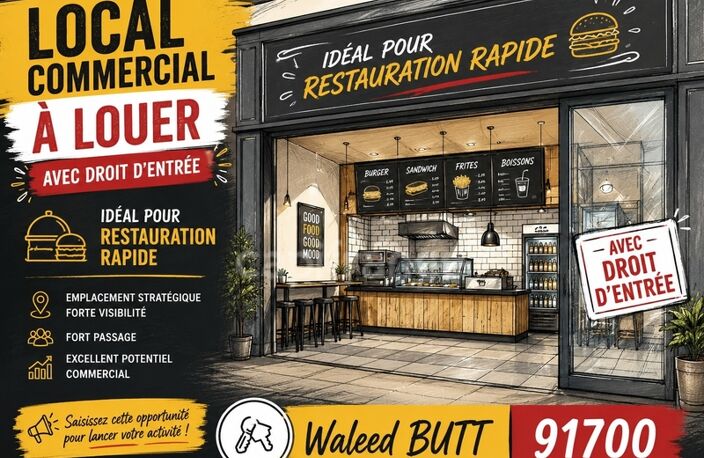 Local commercial à louer avec droit d’entrée SAINTE GENEVIEVE DES BOIS (91) — photo 3