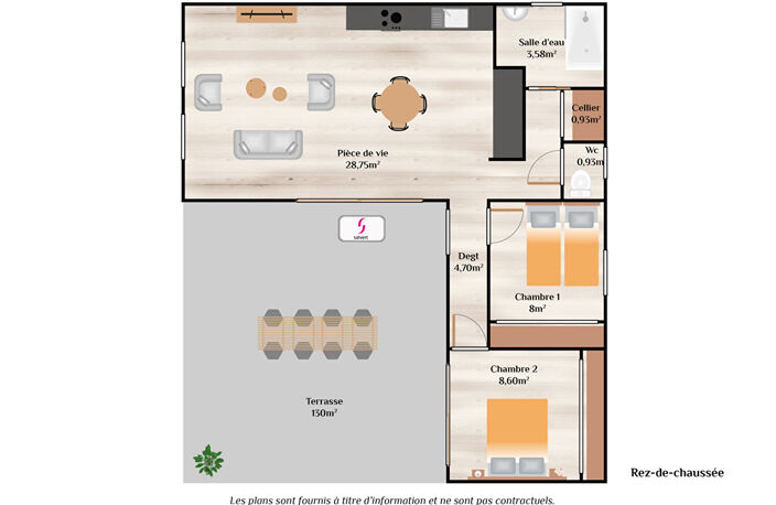Chalet contemporain - 64m² - 2 chambres - Piscine - PRL ouvert à l'année — photo 4