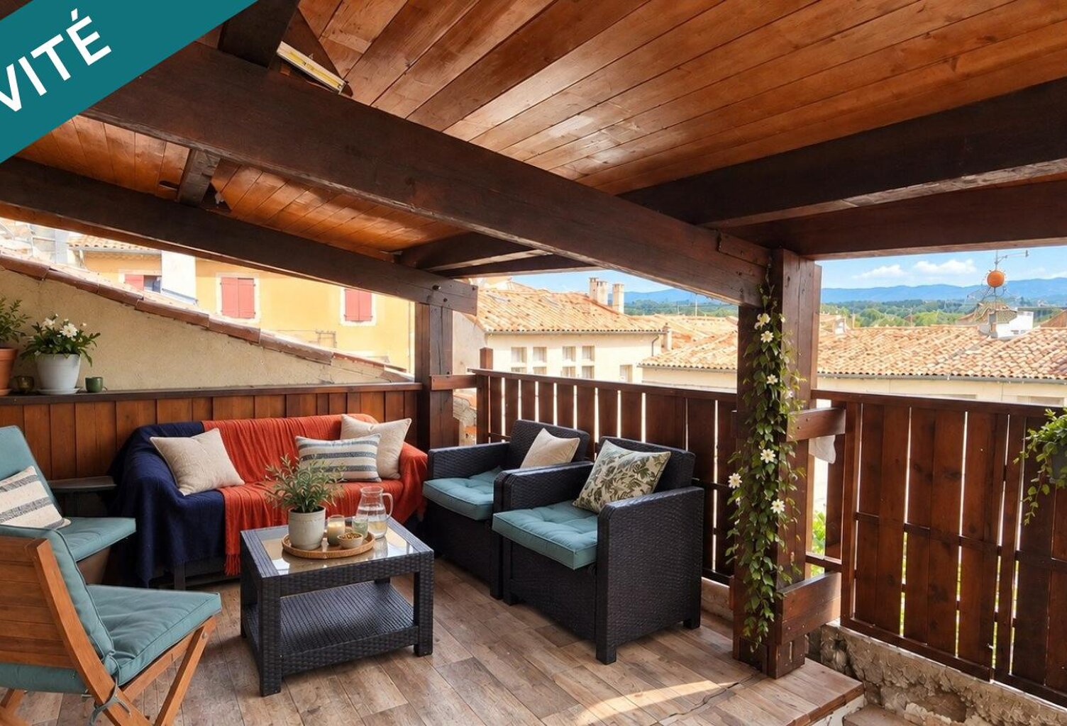 Une terrasse sur les toits de Pertuis — photo 1