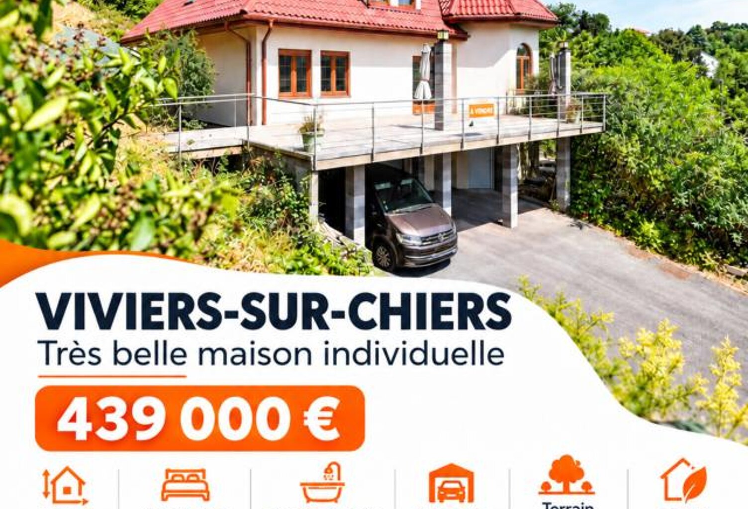 TRES BELLE MAISON INDIVIDUELLE - 4 CHAMBRES - 2 SALLES DE BAIN - 2 GARAGES - TERRAIN DE 25 ARES — photo 1