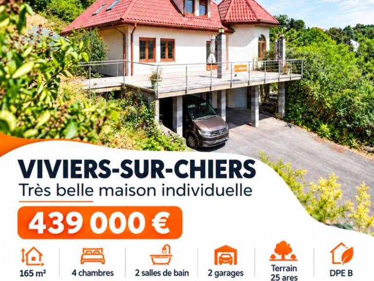 TRES BELLE MAISON INDIVIDUELLE - 4 CHAMBRES - 2 SALLES DE BAIN - 2 GARAGES - TERRAIN DE 25 ARES — photo 1