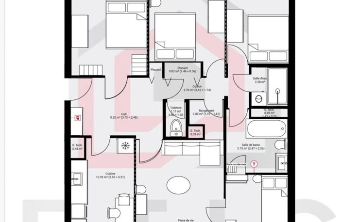 Appartement à vendre 5 pièces - Rez de jardin - CALME - PARKINGS - PROCHE DES COMMODITES — photo 2