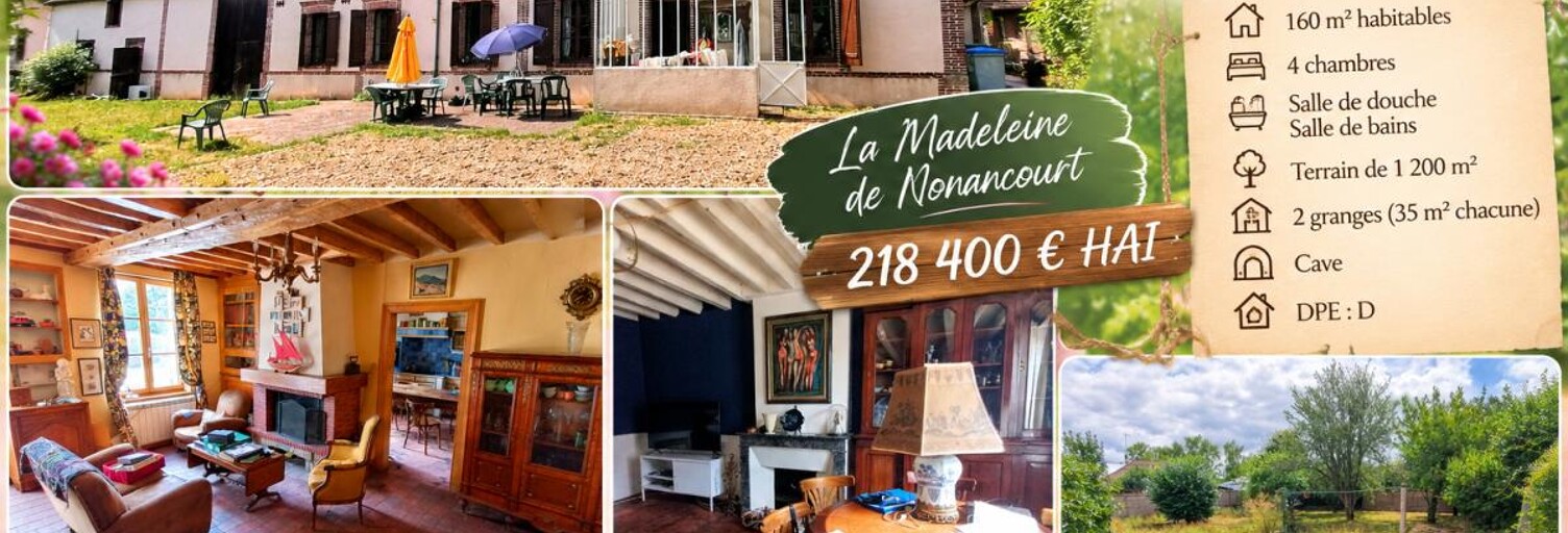 Maison 6 Pièces 160 m² à vendre à La Madeleine-de-Nonancourt (27320)