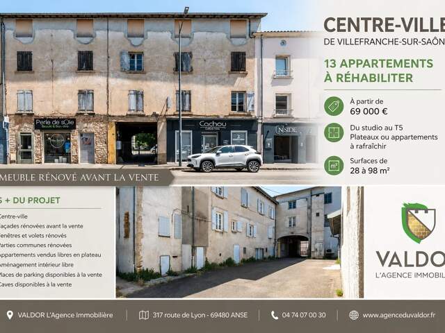 Villefranche centre, appartement en plateau à aménager — photo du bien