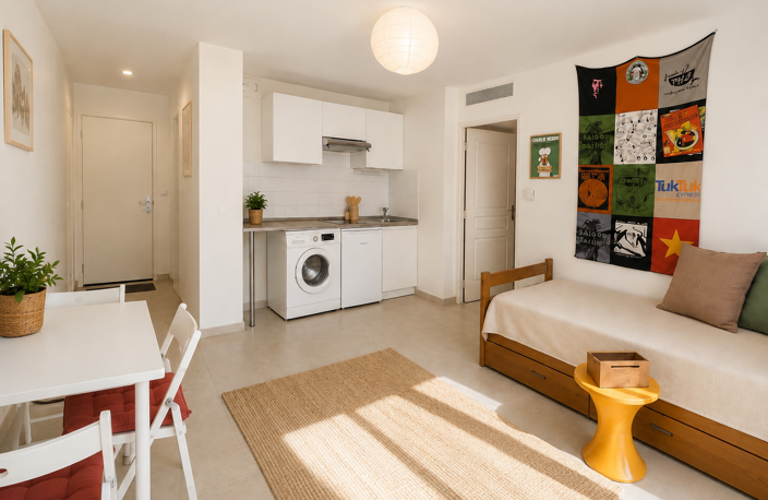 Aix en Provence Quartier Brunet - T1 de 30.69m2 avec stationnement et jardin privatif — photo 3