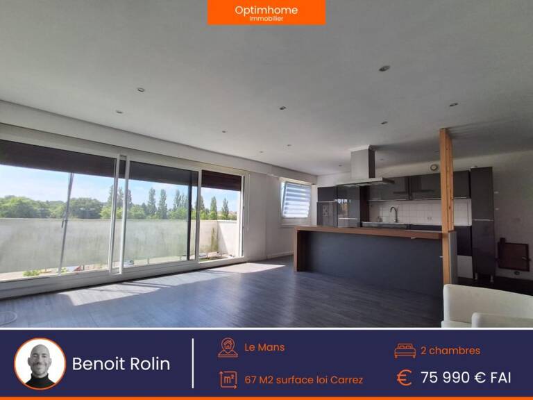 Appartement F3 de 67 m² – Grand balcon plein sud – Idéal investissement locatif - au Mans (72) — photo 1