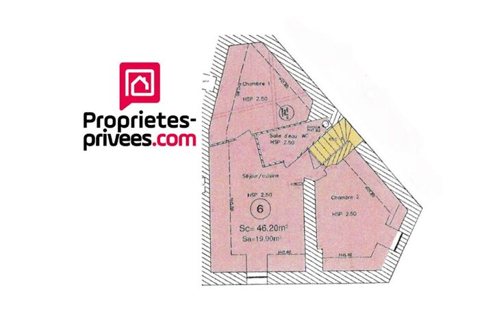 Appartement Nonancourt centre 3 pièce(s) 46.20 m2 2 chambres jardin 96000 FAI — photo 2