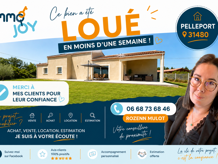 LOUÉ PELLEPORT MAISON T5 AVEC MEZZANINE + GARAGE AVEC JARDIN — photo 1