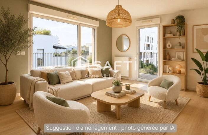 Bassins à flot : T3 avec terrasse de 17 m2, parking et piscine — photo 4