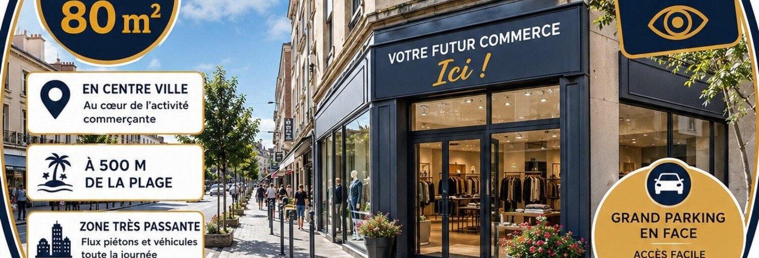 Commerce 2 Pièces 81 m² à vendre à Les Sables-d'Olonne (85100)