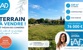 Terrain  539 m² à vendre à Thézan-des-Corbières (11200)