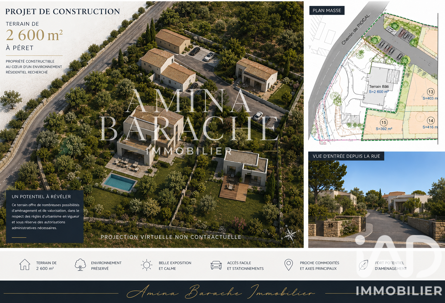 Vente Terrain à bâtir 2 600 m&sup2; — photo 1