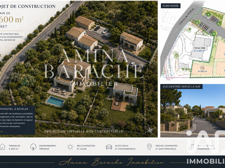 Vente Terrain à bâtir 2 600 m&sup2; — photo 1