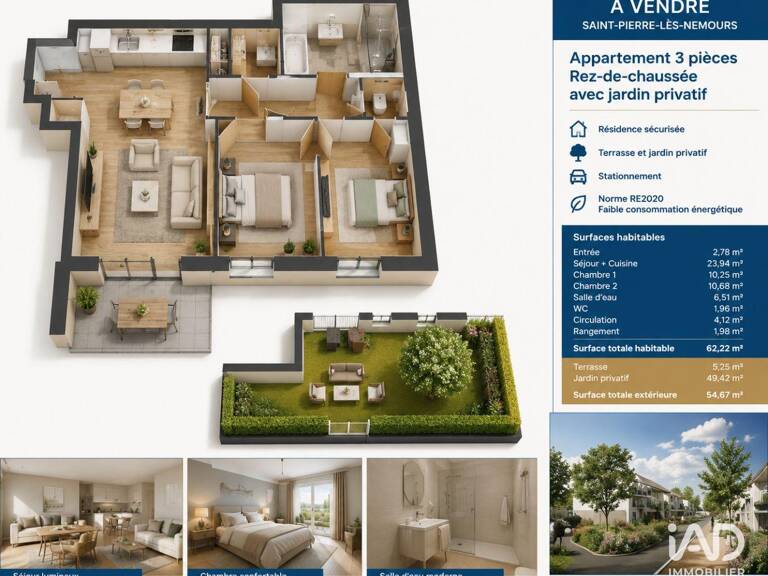 Vente Appartement 3 pièces — photo 1