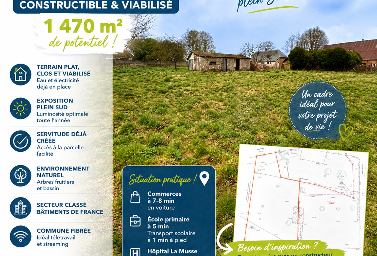 Vente Terrain 1 470 m&sup2; — photo 1