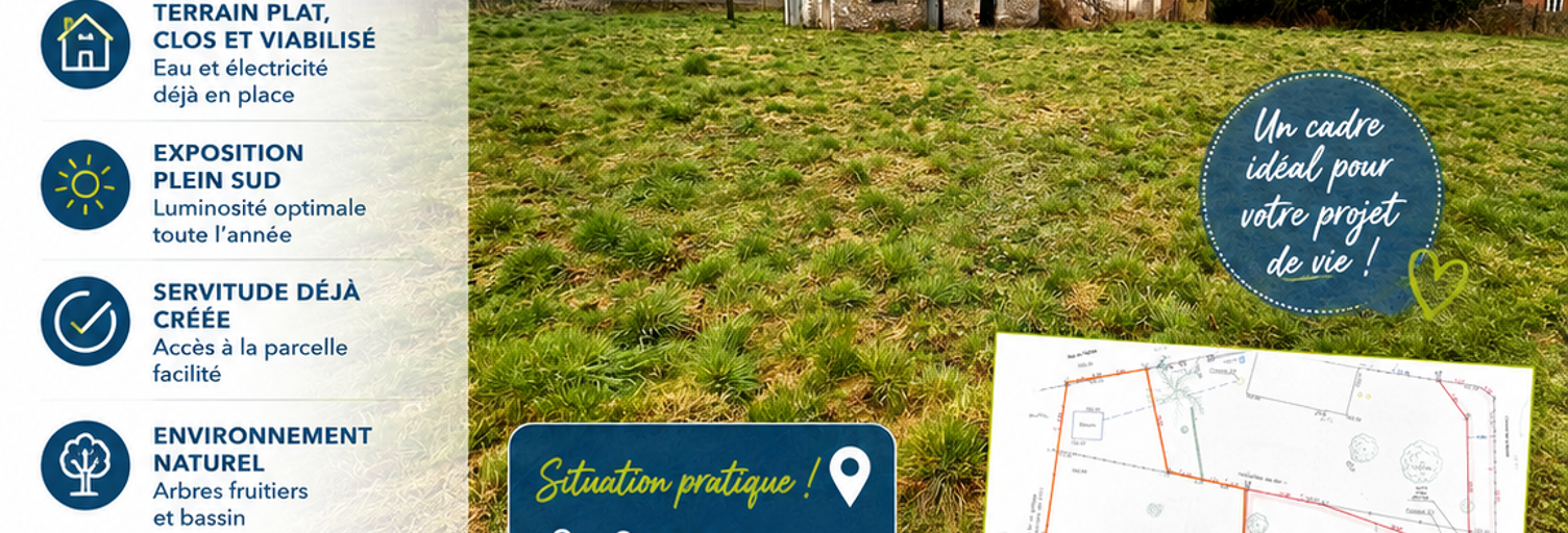 Terrain  1470 m² à vendre à Le Plessis-Sainte-Opportune (27170)