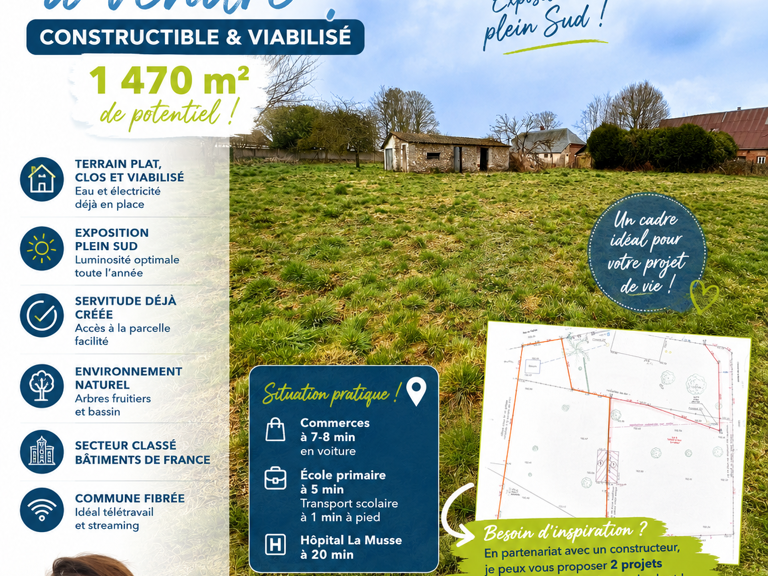 Vente Terrain 1 470 m&sup2; — photo 1