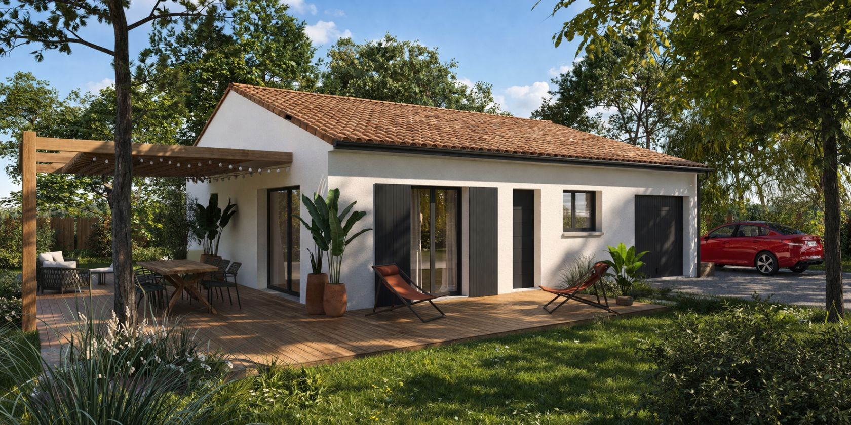 Projet de construction d'une maison 70m² + garage avec terrain à REVEL (31)