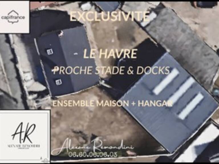 EXCLUSIVITÉ LE HAVRE — IDÉAL ACTIVITÉ ARTISANALE OU COMMERCIALE  ENSEMBLE MAISON + HANGAR sur terrain de 745 m² — photo 1
