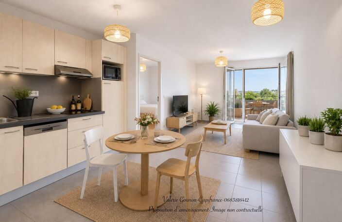 Appartement à vendre 2 pièces JUVIGNAC (34)-1 Chambre-2 Terrasses-Parking-Rez de jardin-Résidence Seniors — photo 2