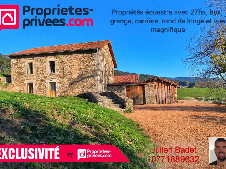 Corps de ferme 6 pièce(s) 350 m2 environ + terrain 27ha avec sources + dépendances — photo 1
