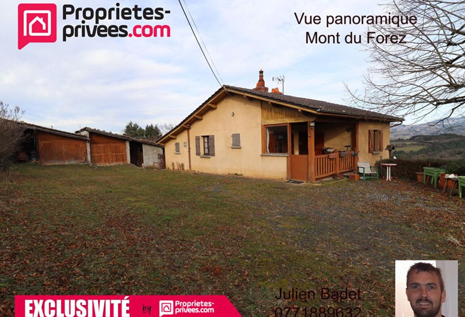 Maison Sauviat 5 pièce(s) 90 m2 environs + garage  et 7000m2 de terrain dont 3000 constructibles — photo 1