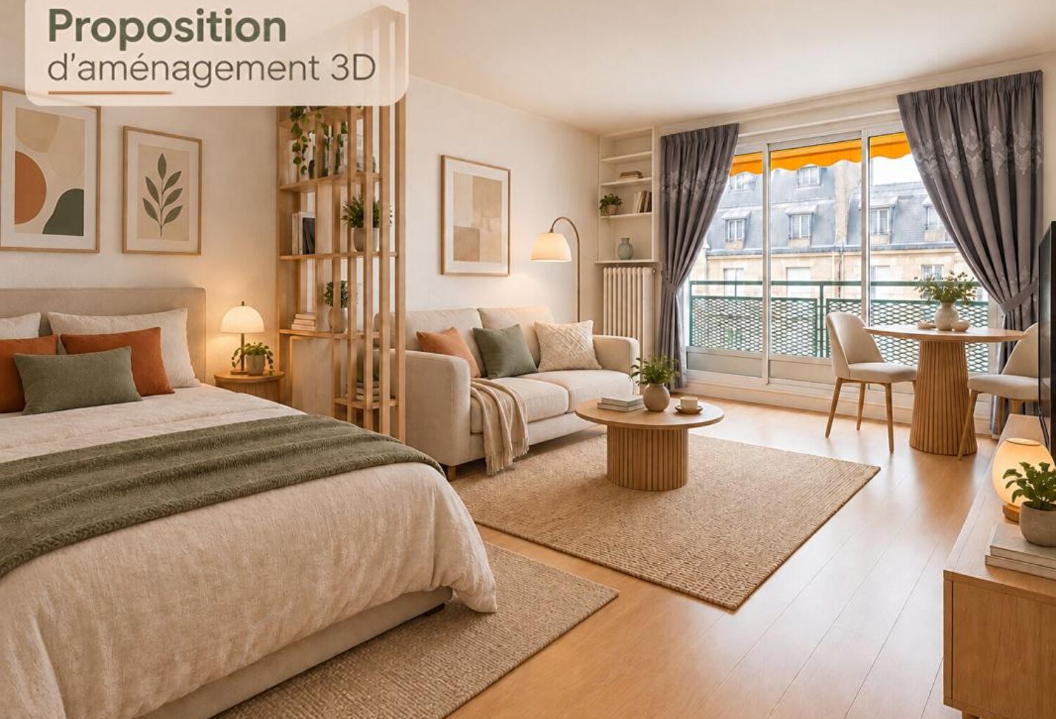 Paris 16e - T1 bis avec balcon, vue dégagée, cave, parking 34 m² — photo 1