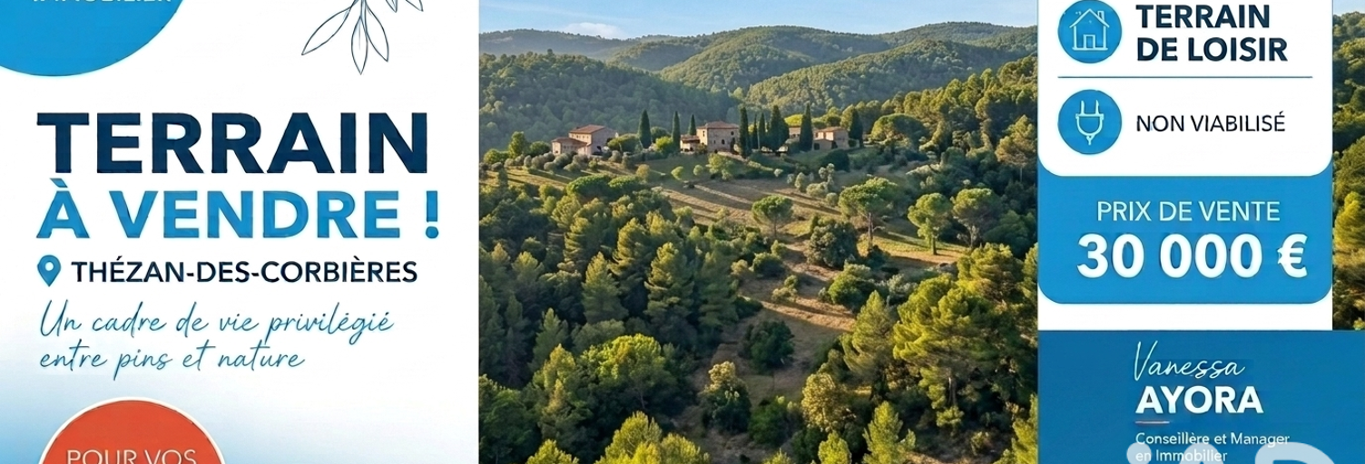 Terrain  6060 m² à vendre à Thézan-des-Corbières (11200)