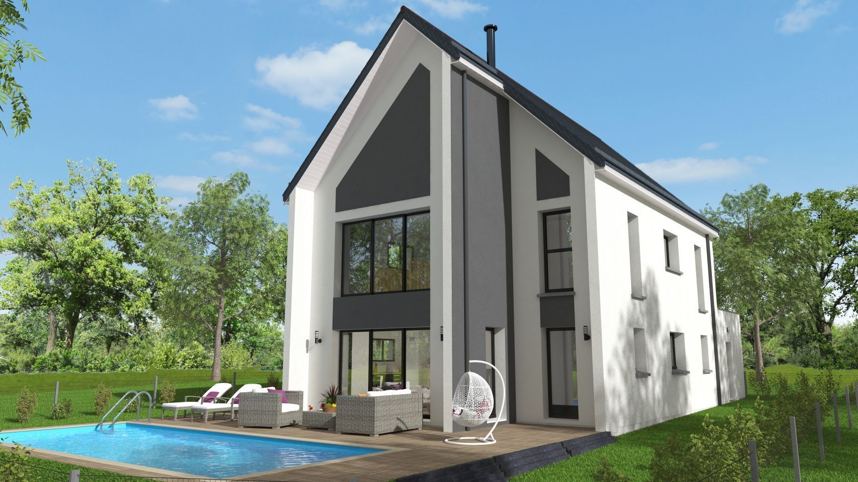 Projet de construction d'une maison 142 m² avec terrain à DOMAGNE (35)
