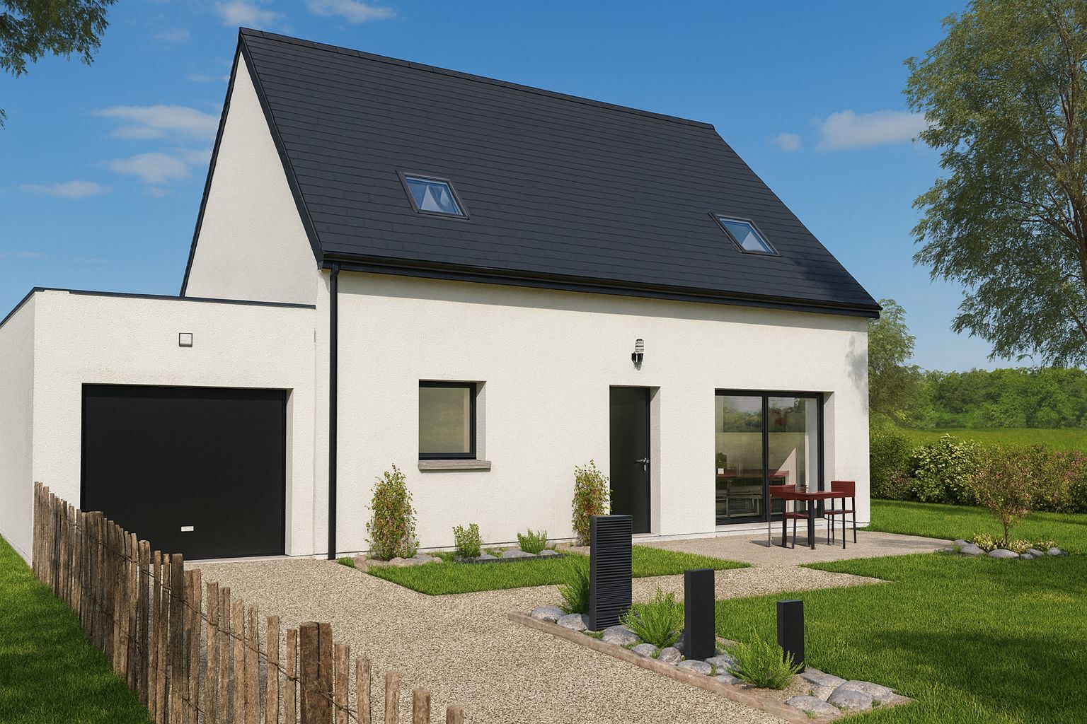 Projet de construction d'une maison 105 m² avec terrain à DOMAGNE (35)