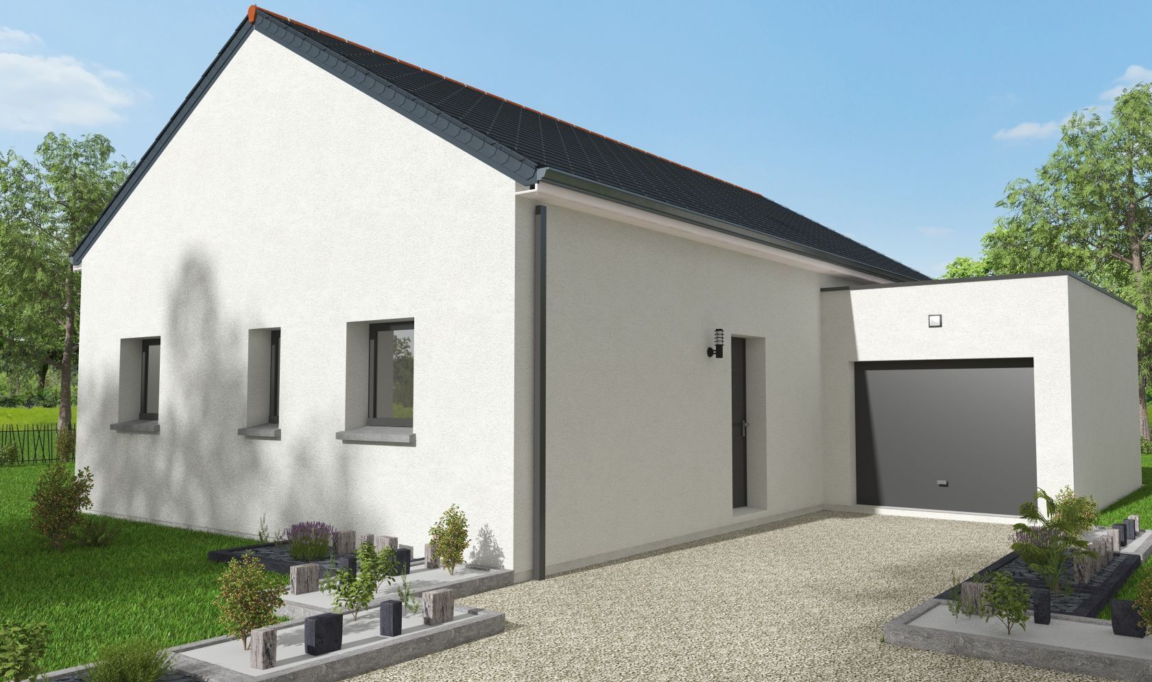 Projet de construction d'une maison 85 m² avec terrain à BRECE (35)