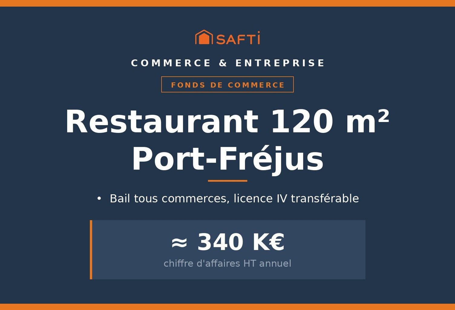 Restaurant Port-Fréjus, CA de l'ordre de 350 K€ — photo 1