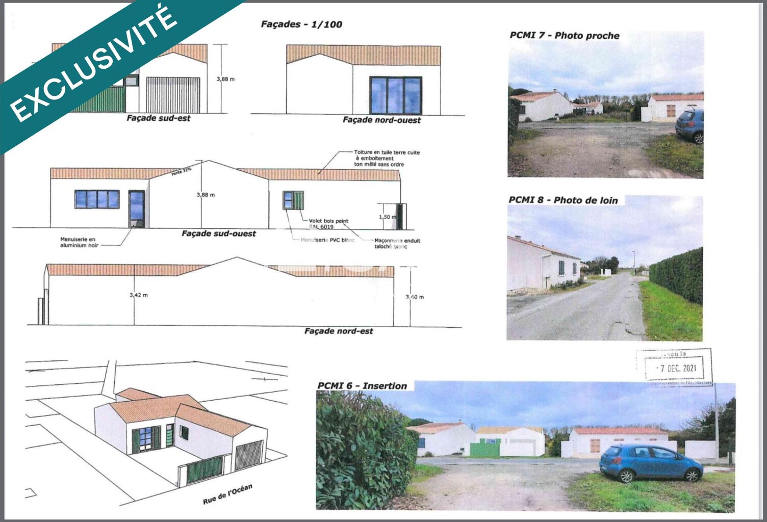 Terrain constructible de337m2 avec permis accepté — photo 1