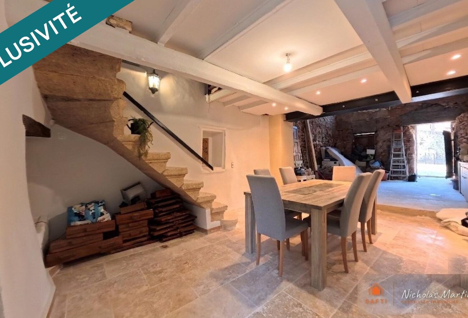 Maison en pierre 120 m²  10 m sous toit  Pouzilhac — photo 1