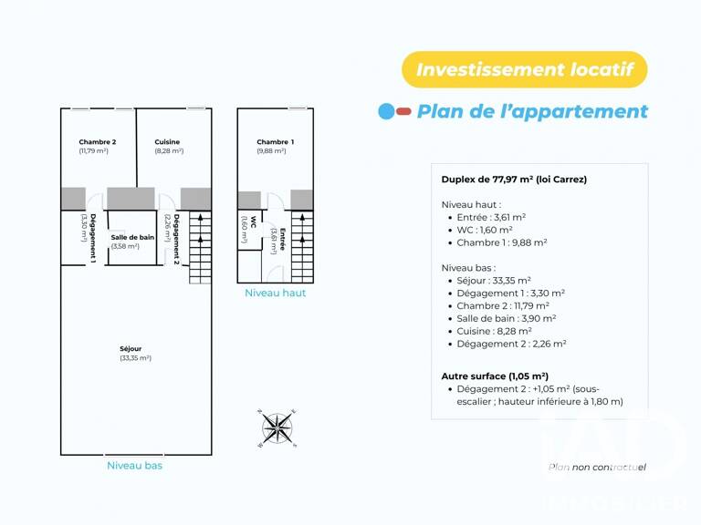 Vente Duplex 3 pièces — photo 1