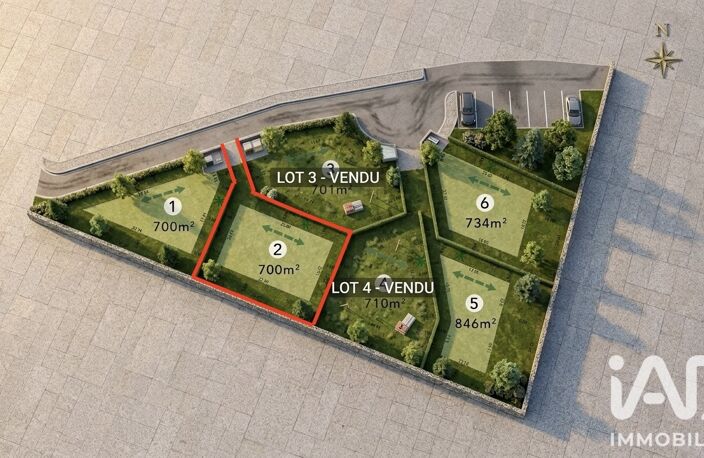 Vente Terrain à bâtir 700 m&sup2; — photo 2