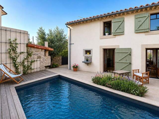 MAISON DE CHARME AVEC PISCINE PROCHE CITE DE CARCASSONNE — photo du bien