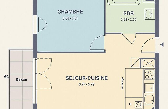 Vente Appartement 2 pièces — photo 3