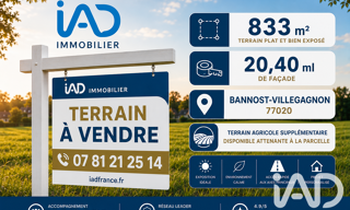 Terrain  833 m² à vendre à Jouy-le-Châtel (77970)