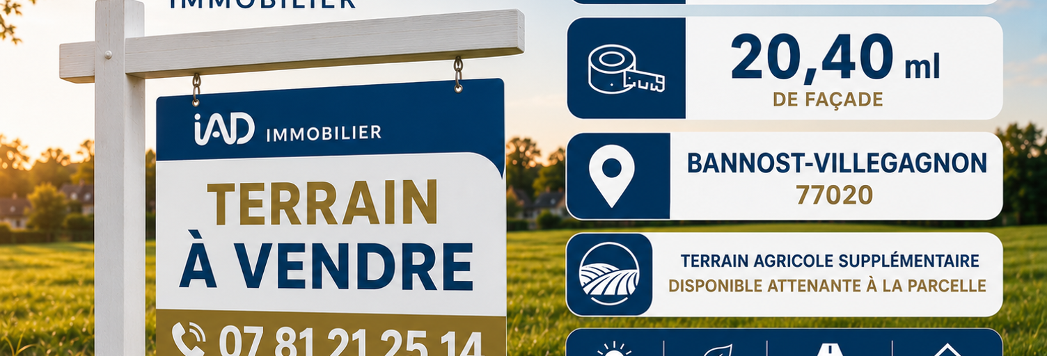 Terrain  833 m² à vendre à Jouy-le-Châtel (77970)