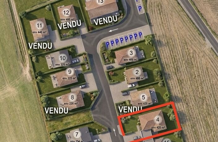 Vente Terrain à bâtir 420 m&sup2; — photo 2