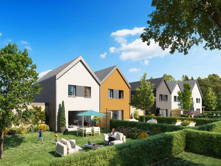 Découvrez, au bord de l'Eure, une résidence composée de 10 maisons bénéficiant d'une tranquillité exceptionnelle et de beaux volumes. — photo 1