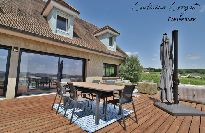 Bonneil (02400) proche Chezy-Sur-Marne (6min) Maison traditionnelle de 200 m² - Vue panoramique – 5 chambres- Grande pièce de vie -Piscine -Terrasse 100m2- Sous-sol total -terrain 1384m2 DPE C — photo 4