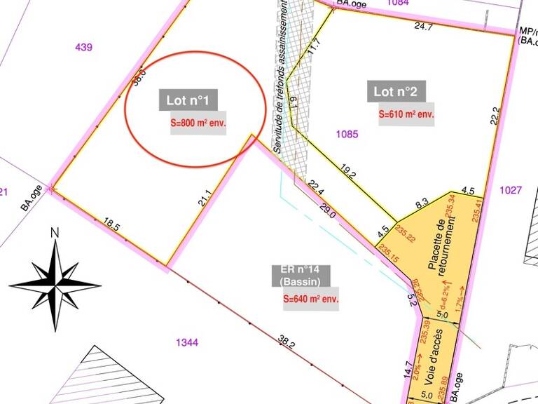 Terrain à vendre de 802,00 m² LES AVENIERES (38) — photo 1