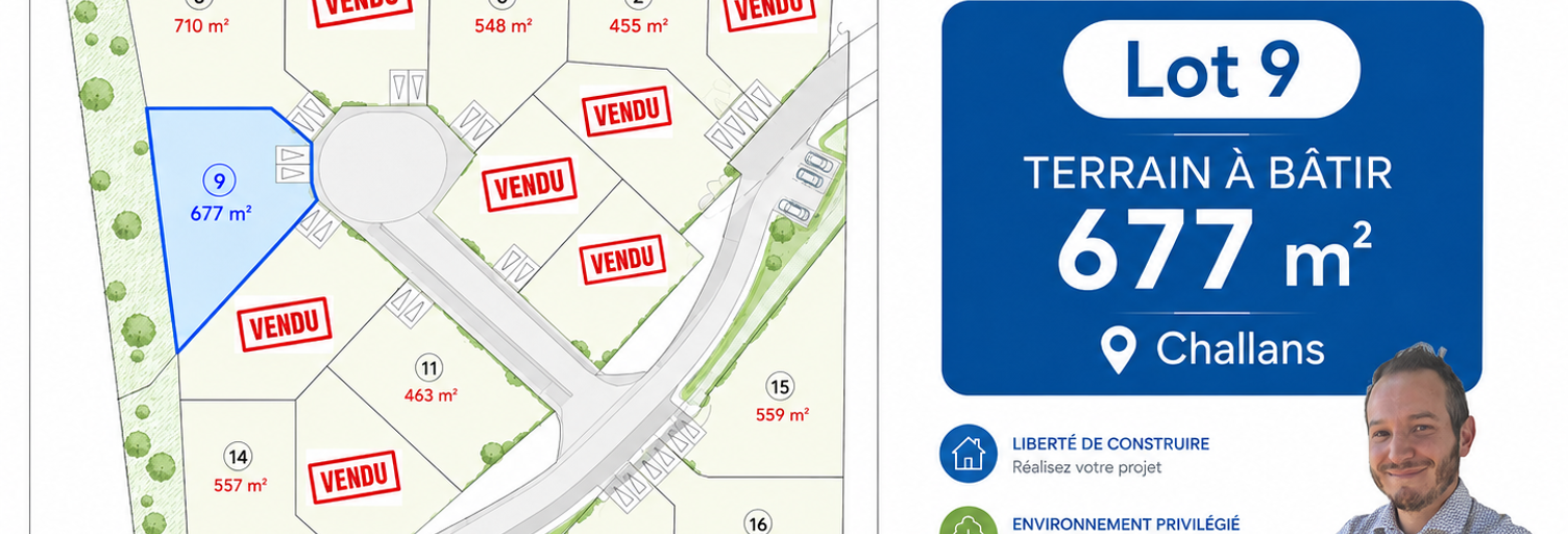 Terrain  677 m² à vendre à Challans (85300)