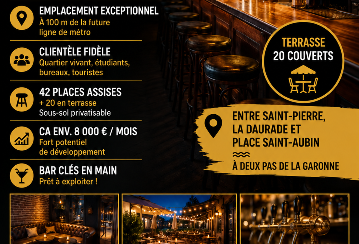 Vente Bar, Brasserie, Tabac 70 m&sup2; — photo 1