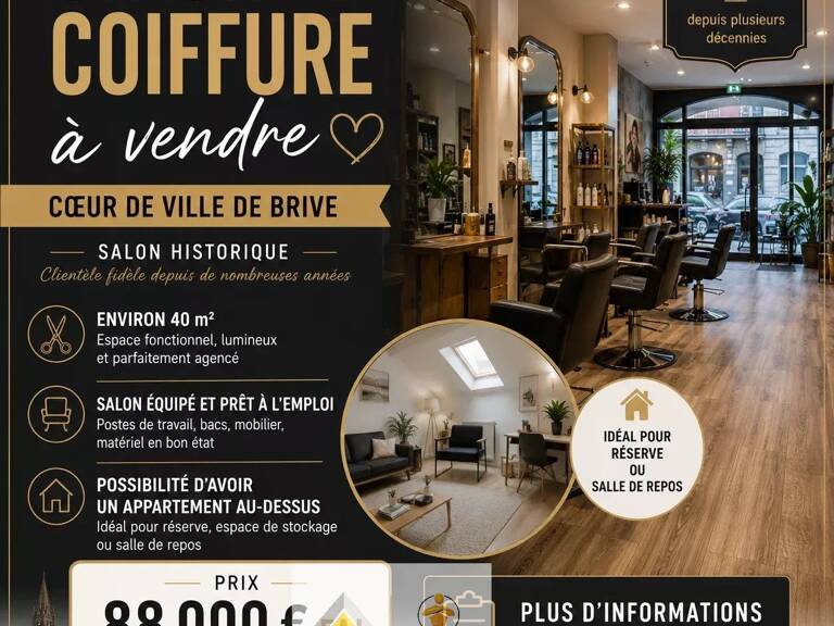 Salon de coiffure historique à Brive-la-Gaillarde — photo 1