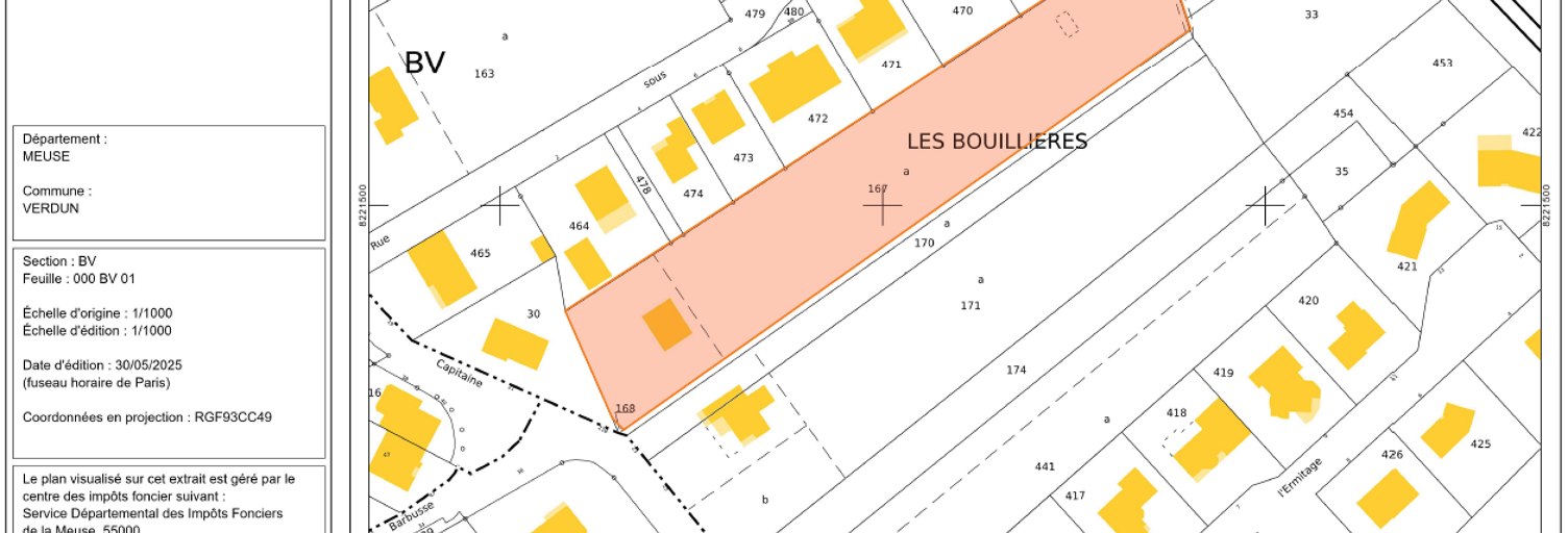 Terrain  4579 m² à vendre à Verdun (55100)
